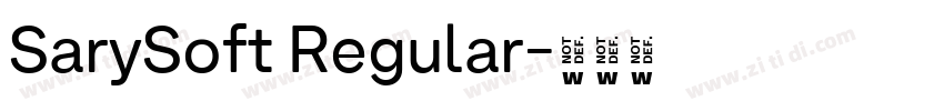 SarySoft Regular字体转换